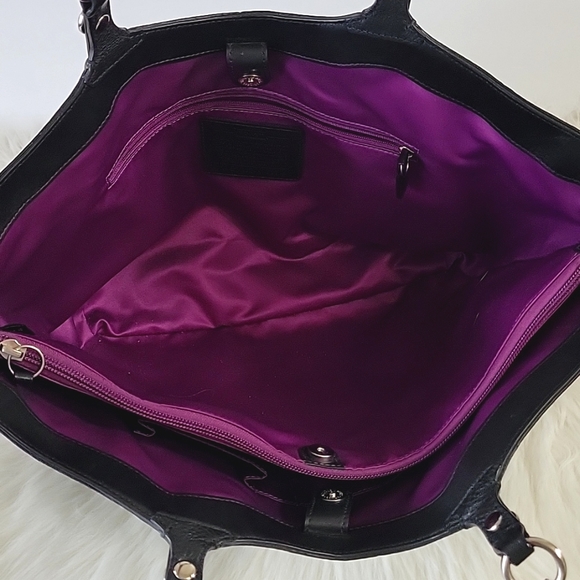 *SOLD* Coach Curly pebbled leather in  black women's tote/ shoulder bag - Picture 8 of 14